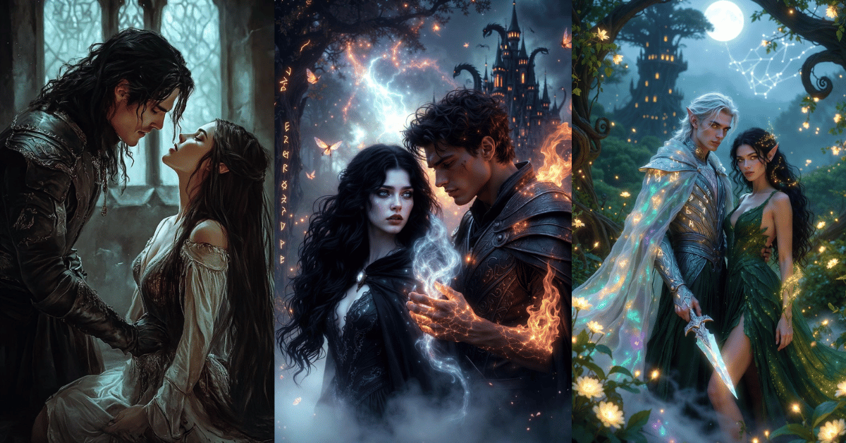 Four character images from the book, each showcasing distinct personalities and styles.