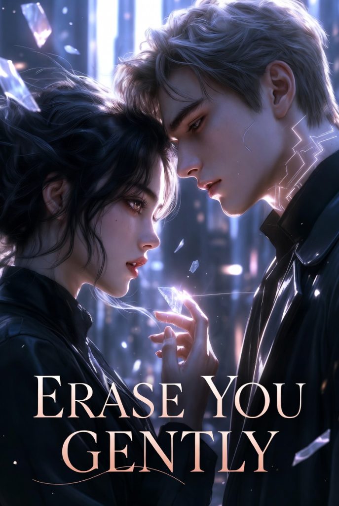 Cover of "Erase You Gently" by Julie McClure, featuring a minimalist design with soft colors and abstract imagery.