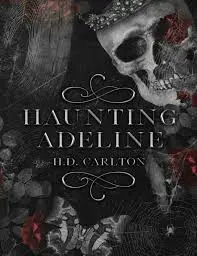 Haunting Adeleine by Hid Carter, featuring a mysterious scene with a concealed figure in a shadowy environment.