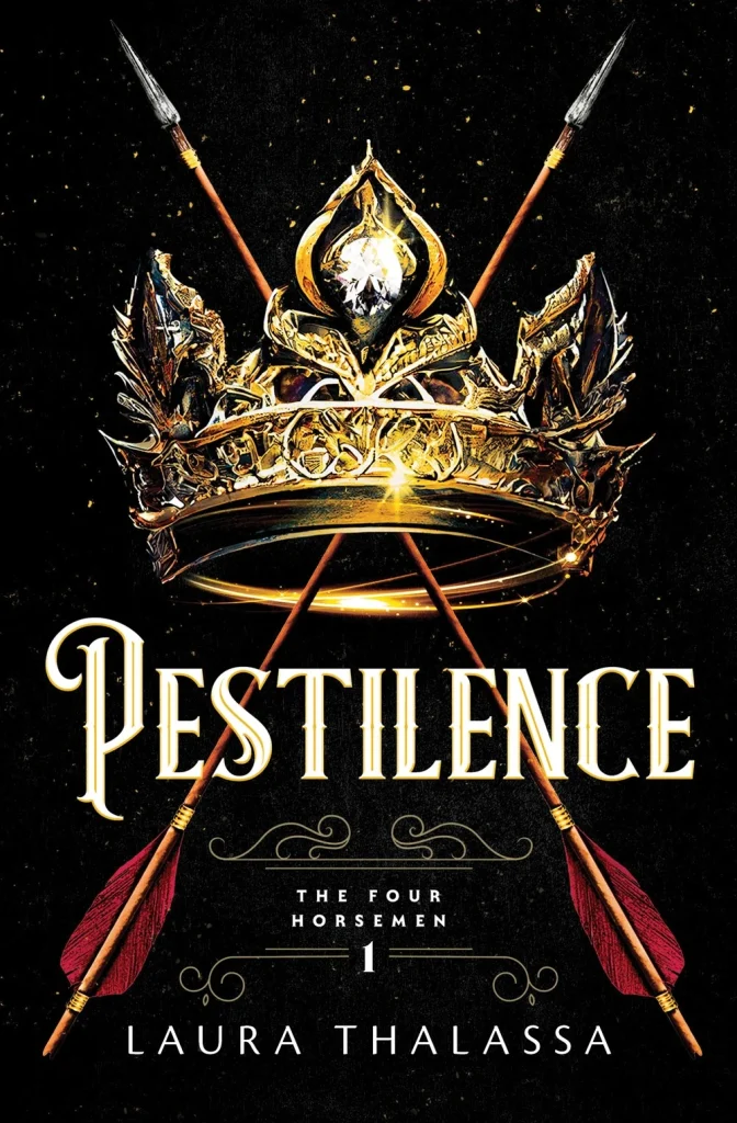 Cover of the book 'Pestilence', featuring dark, ominous artwork and bold title typography.